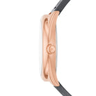 Side profile of Michael Kors Janelle MK7314 gray rubber strap watch