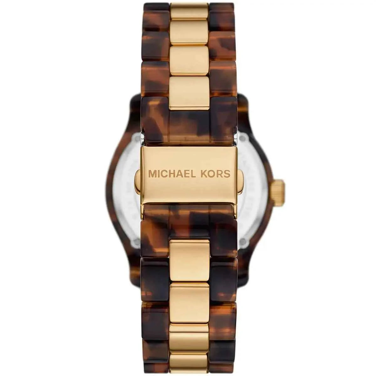 Michael Kors Runway MK7354 Women's Gold & Brown Dial Gold & Brown Acrylic Watch