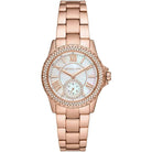 Michael Kors Mini Everest MK7364 Women's White Dial Rose Gold Stainless Steel Watch