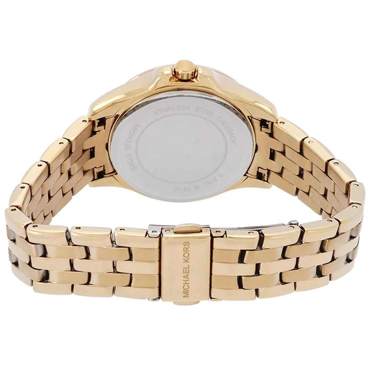 Michael Kors Pilot MK7366 Women's Gold Dial Gold Stainless Steel Watch