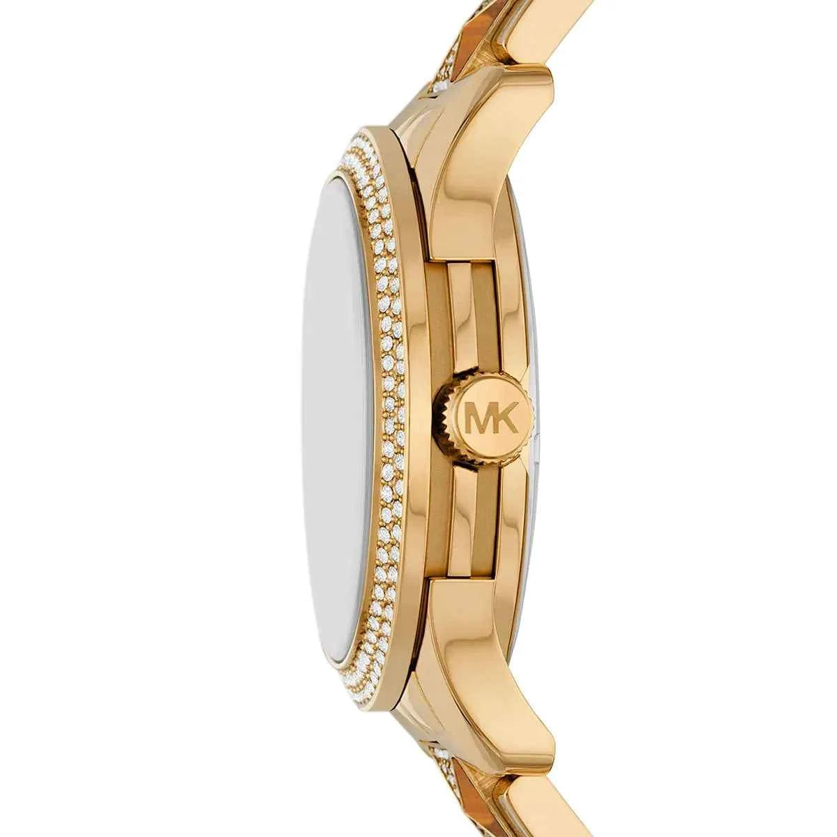 Michael Kors Runway MK7389 Women's Brown Dial Gold Stainless Steel Watch