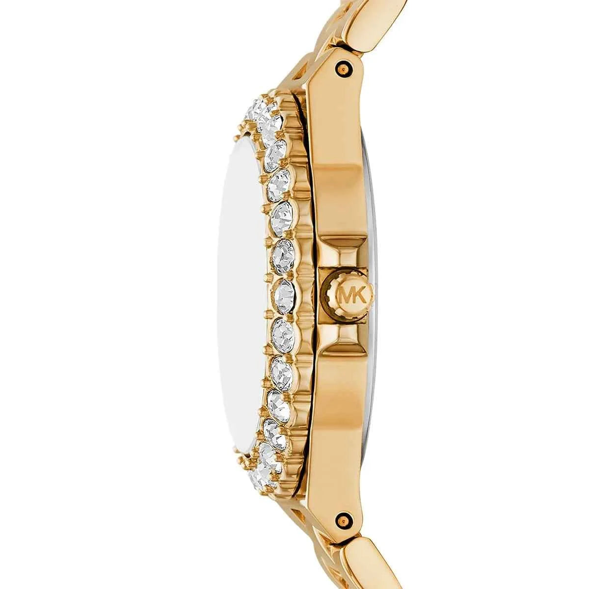 Michael Kors Lennox MK7394 Women's Black Dial Gold Stainless Steel Watch