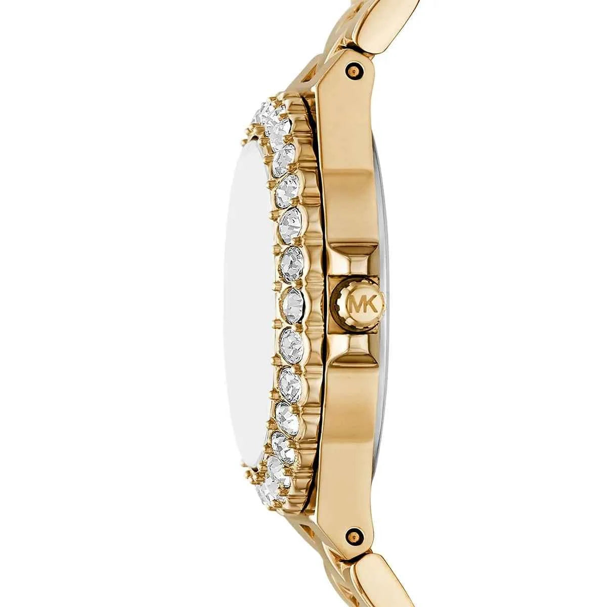 Michael Kors Lennox MK7395 Women's Green Dial Gold Stainless Steel Watch