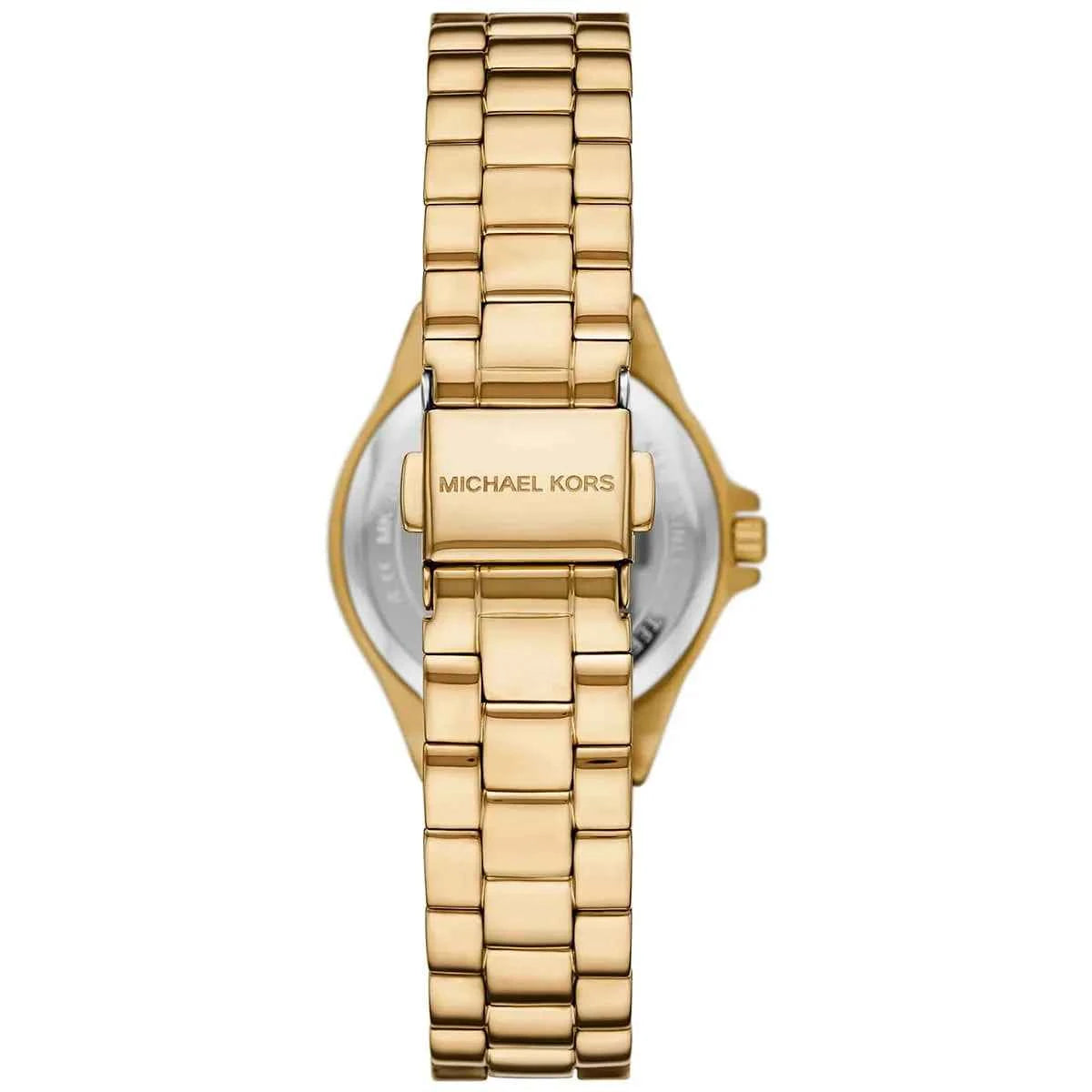 Michael Kors Lennox MK7395 Women's Green Dial Gold Stainless Steel Watch