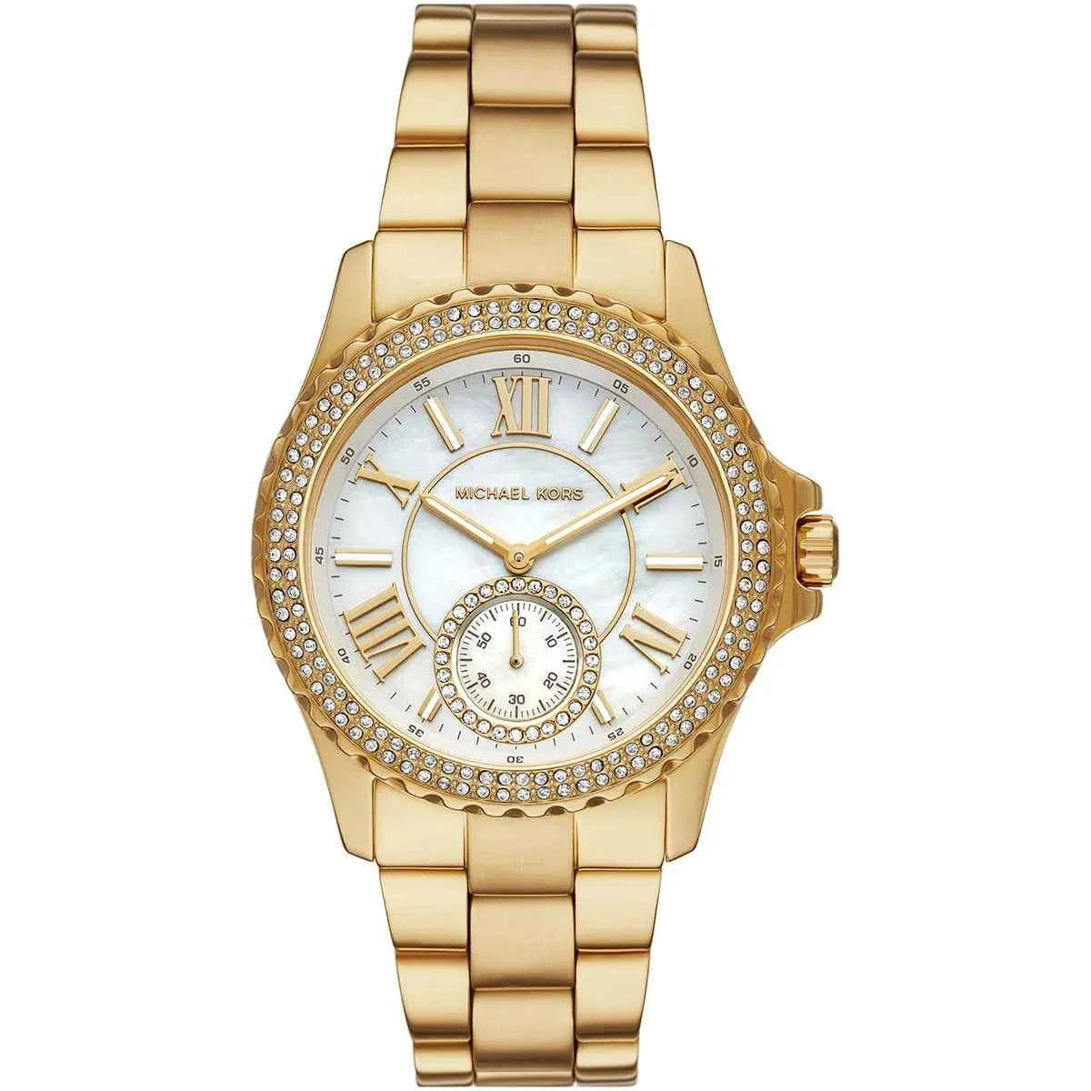 Michael Kors Everest MK7401 Women's White Dial Gold Stainless Steel Watch