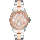 Michael Kors Everest MK7402 Women's Rose Gold Dial Two-Tone Stainless Steel Watch