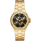 Michael Kors Lennox MK7404 Women's Black Dial Gold Stainless Steel Watch