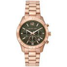 Michael Kors Berkley MK7412 Women's Green Dial Rose Gold Stainless Steel Watch