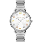 Michael Kors Addyson MK7417 Women's White Sunray Dial Stainless Steel Watch