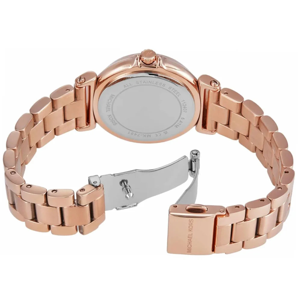 Michael Kors MK7491 rose gold stainless steel bracelet watch