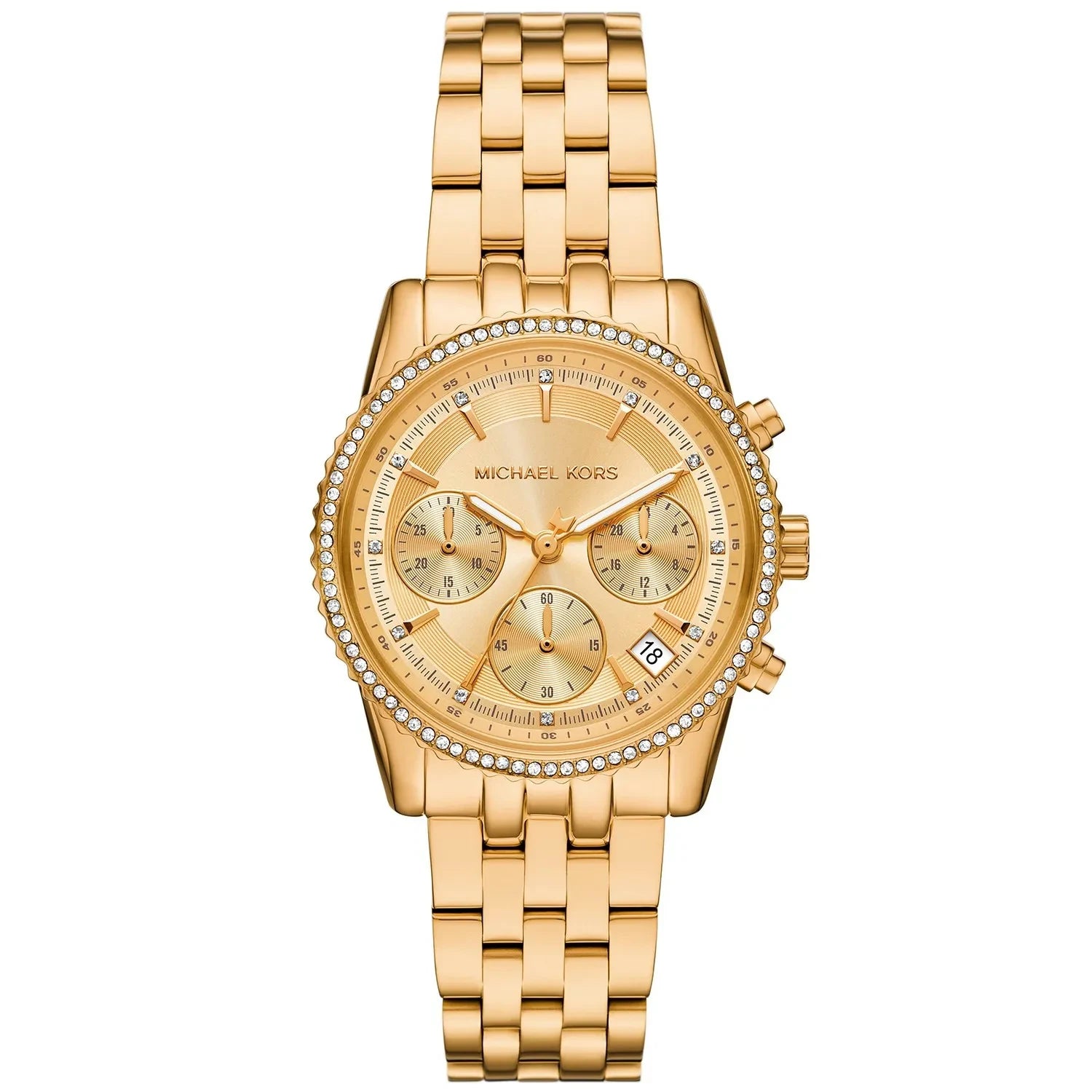 Michael Kors Ritz MK7530 women's gold pavé watch