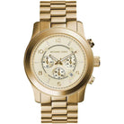 Michael Kors Runway MK8077 Men's Gold Dial Gold Stainless Steel Chronograph Watch