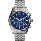 Michael Kors Lexington MK8280 Men's Blue Dial Silver Stainless Steel Chronograph Watch