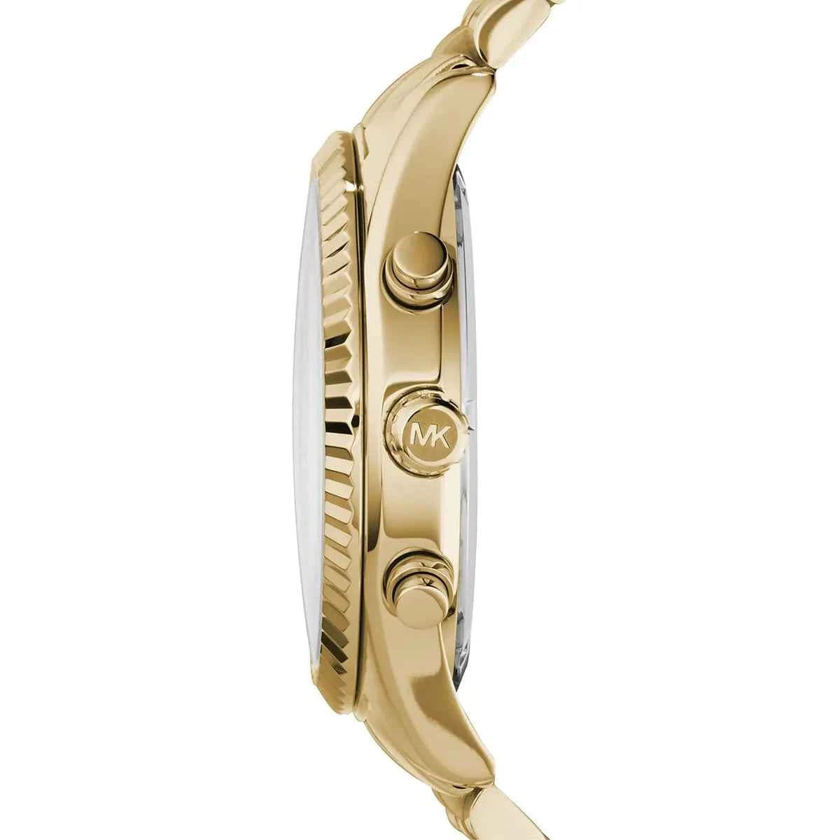 Michael Kors Lexington MK8281 Men's Gold Dial Gold Stainless Steel Chronograph Watch