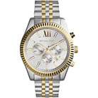 Michael Kors Lexington MK8344 Men's Silver Dial Two-Tone Stainless Steel Chronograph Watch