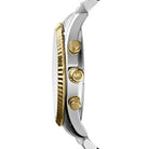 Michael Kors Lexington MK8344 Men's Silver Dial Two-Tone Stainless Steel Chronograph Watch