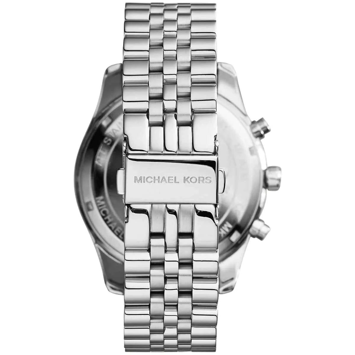 Michael Kors Lexington MK8405 Men's Silver Dial Silver Stainless Steel Chronograph Watch
