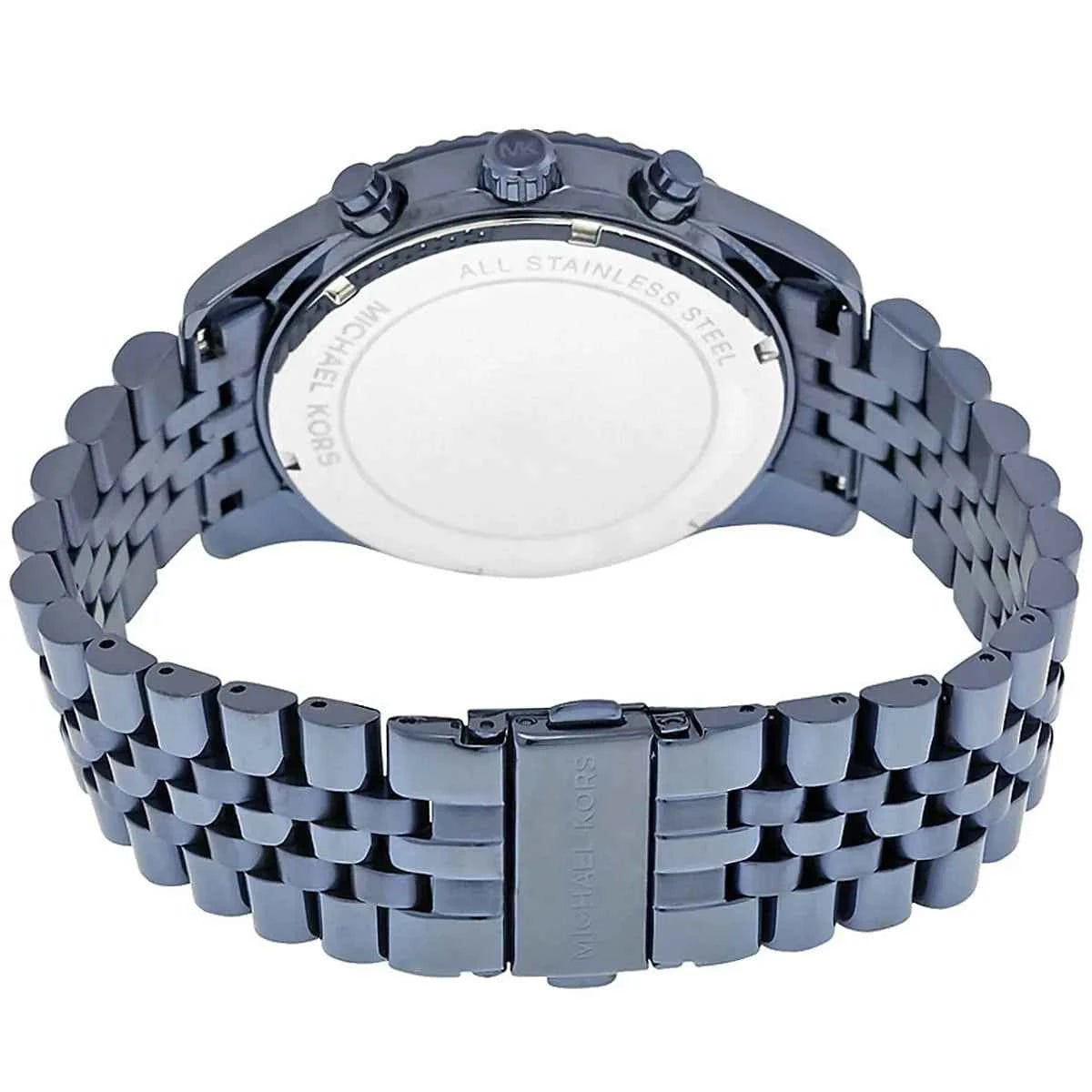 Michael Kors Lexington MK8480 Men's Blue Dial Blue Stainless Steel Chronograph Watch
