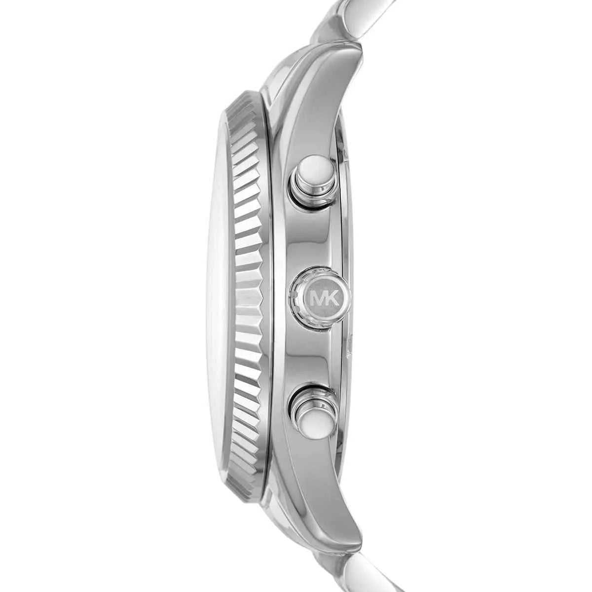 Michael Kors Lexington MK8515 Men's Silver Dial Silver Stainless Steel Chronograph Watch
