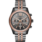 Michael Kors Lexington MK8561 Men's Gray Dial Gray & Rose Gold Stainless Steel Chronograph Watch