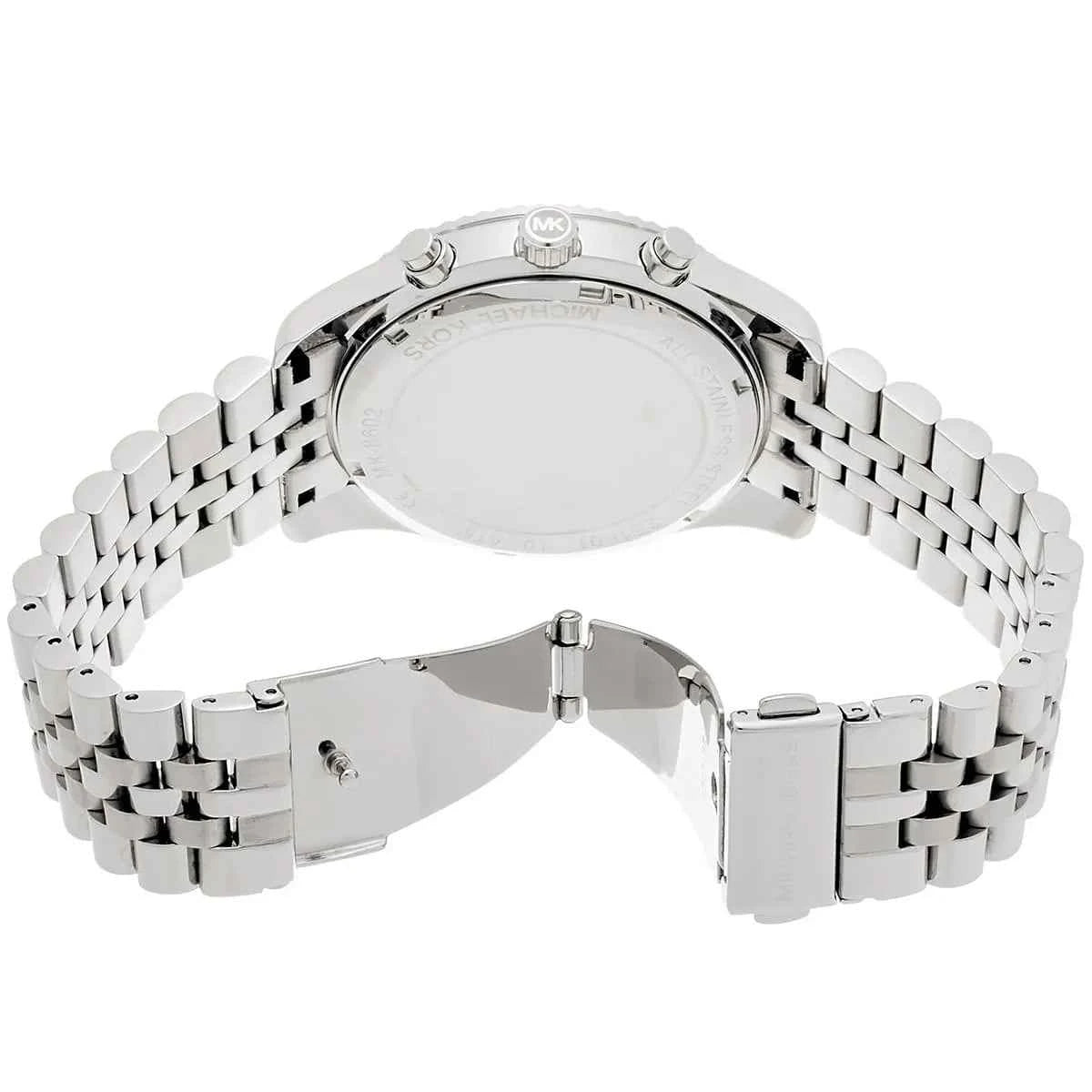 Michael Kors Lexington MK8602 Men's Black Dial Silver Stainless Steel Chronograph Watch