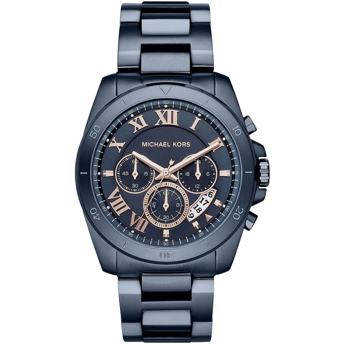 Michael Kors Brecken men's blue stainless steel watch