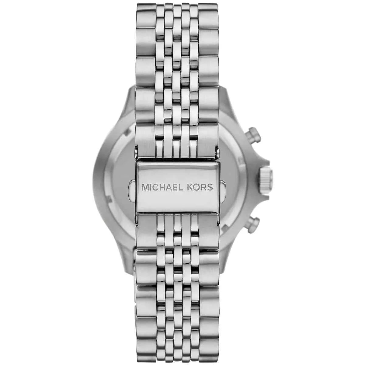 Michael Kors Bayville MK8725 Men's Black Dial Silver Stainless Steel Chronograph Watch