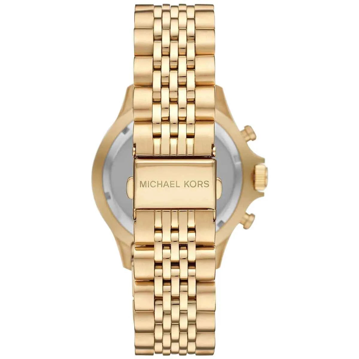 Michael Kors Bayville MK8726 Men's Black Dial Gold Stainless Steel Chronograph Watch