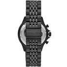Back case of Michael Kors MK8750 quartz chronograph black stainless steel wristwatch