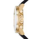 Side profile of Michael Kors Brecken MK8849 brown polyurethane men's watch