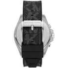 Back case of Michael Kors MK8850 quartz chronograph black strap wristwatch