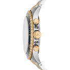 Side profile of Michael Kors Bayville MK8872 two-tone stainless steel men's watch