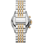 Back case of Michael Kors MK8872 quartz chronograph men's stainless steel wristwatch