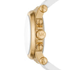 Side profile of Michael Kors Dylan MK8937 white silicone men's watch
