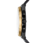 Side profile of Michael Kors Lennox MK8941 black stainless steel men's watch