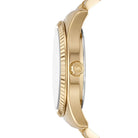 Side profile of Michael Kors Lexington MK8947 gold-tone stainless steel men's watch