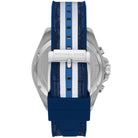 Back case of Michael Kors MK8950 quartz chronograph rubber strap wristwatch