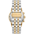 Back case of Michael Kors MK8954 quartz chronograph stainless steel wristwatch