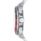 Side profile of Michael Kors Everest MK8977 silver stainless steel men's watch