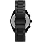 Back case of Michael Kors MK8993 quartz chronograph black bracelet watch