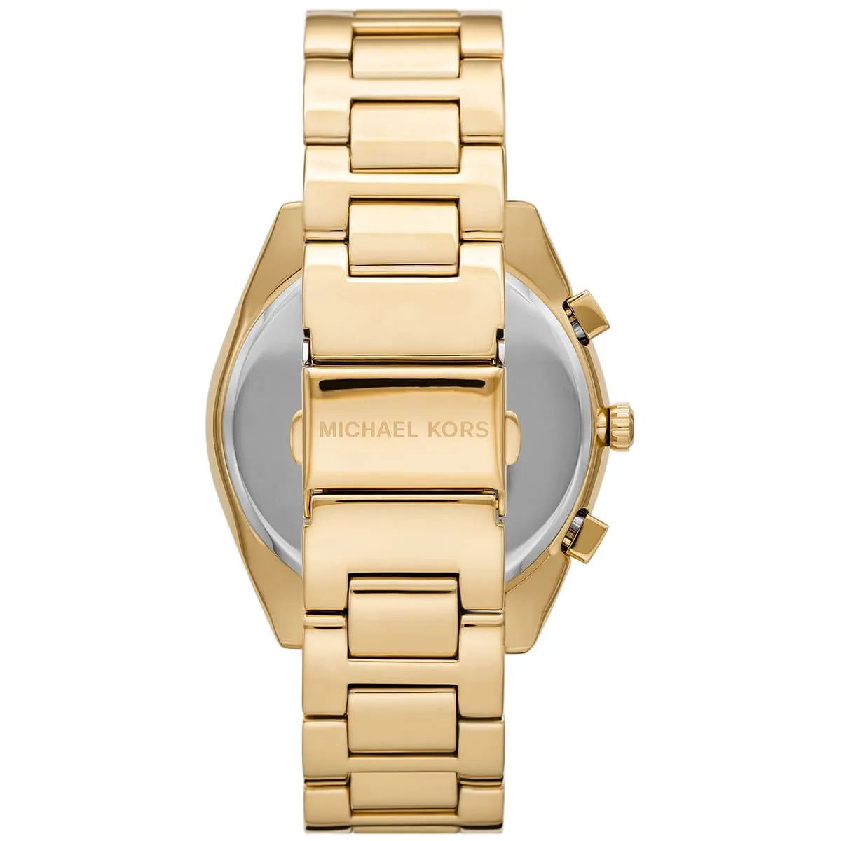 Back case of Michael Kors MK8995 quartz chronograph gold bracelet watch