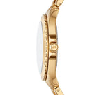 Side profile of Michael Kors Everest MK9078 gold stainless steel men's watch