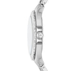 Side profile of Michael Kors Everest MK9079 silver stainless steel men's watch