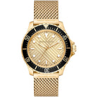 Michael Kors Everest MK9083 men's gold dial gold stainless steel watch front view