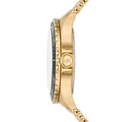 Side profile of Michael Kors Everest MK9083 gold stainless steel men's watch