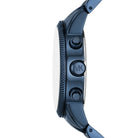 Side profile of Michael Kors Hutton MK9088 blue stainless steel men's watch