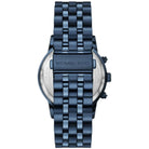 Back case of Michael Kors MK9088 quartz chronograph blue bracelet wristwatch