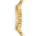 Side profile of Michael Kors Grayson MK9108 gold stainless steel men's watch