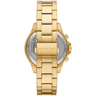 Back case of Michael Kors MK9108 quartz chronograph gold bracelet wristwatch