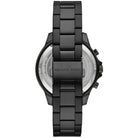 Back case of Michael Kors MK9109 quartz chronograph black bracelet wristwatch